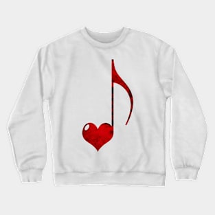 Red musical note Crewneck Sweatshirt